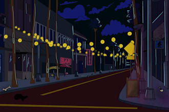 make a professionally made background cartoon illustration