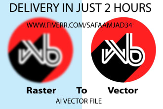 do vector tracing ,convert logo into vector redraw convert image into vector