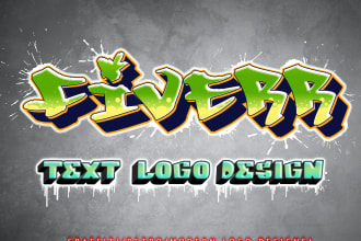 design 3d graffiti text logo