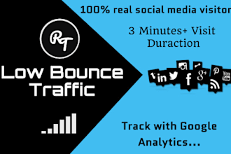 drive low bounce traffic with 3 minutes visit duration