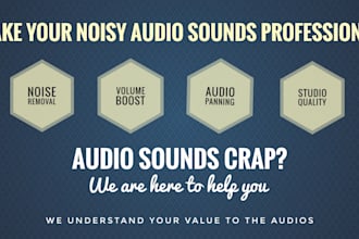 make your audio sounds better and professional