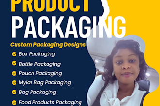 create label product packaging, food pouch, mylar bag, mailer box or can design
