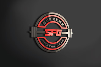 design 2 creative gym, fitness, and sports logo design