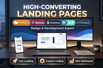 design high converting wordpress landing page with wpbakery or elementor