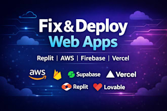 fix and deploy your lovable, replit web app