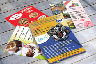 design a modern flyer english, arabic, french, spanish