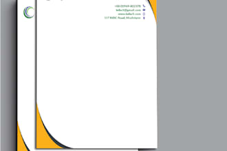 design professional letterhead in editable word formatcreativecornerr