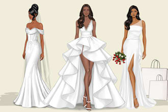 draw a wedding dress or formal dress