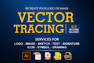 vectorize your logo, convert image to vector in 24 hrs