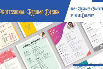 make a modern and professional resume with coverletter