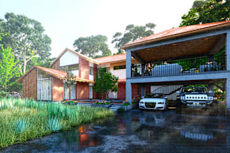 create 3d floor plan, interior, exterior rendering, house plan as architect