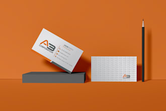 design a modern double sided business card for your brand