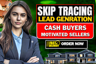 do homeowner motivated seller real estate leads and cash buyer with skip tracing