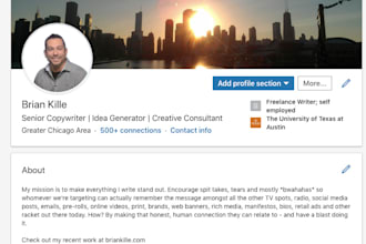 edit and revise your linked in profile