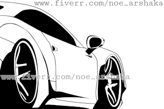 draw line art your vehicle car