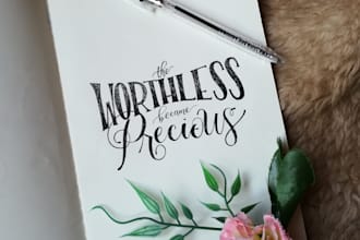 Hot Deals!  create modern calligraphy, typography or hand lettering