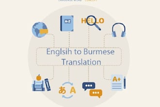 offer english to burmese translation service