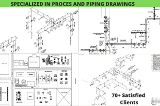 create piping isometric, ga, layout, plot plan on autocad
