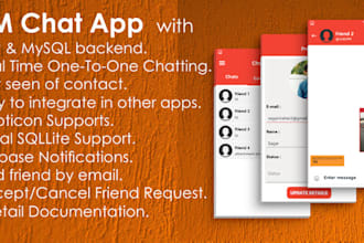fcm one to one chat app with PHP mysql native