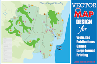 do map design and vector map drawing