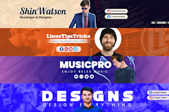 design a modern youtube channel art in 24 hours