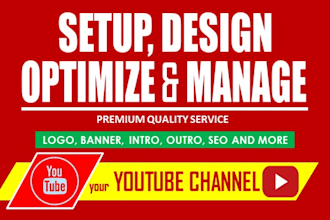 create youtube channel with full setup and design