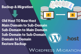 migrate wordpress website to new host and domain