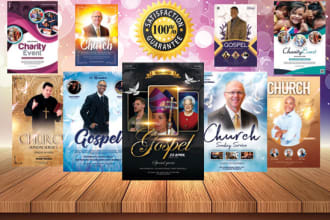 design amazing event, church, funeral flyers very fast