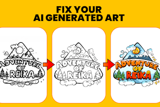 fix and edit ai generated typography art, or ai tracing