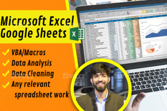 do excel automation, vba, formulas and data analysis