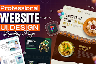 design figma website UI and landing page design