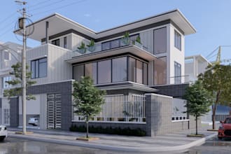 create 3d model and render the 3d architectural designs