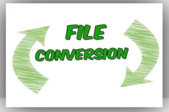 do any type of file conversion like PDF to excel or word etc