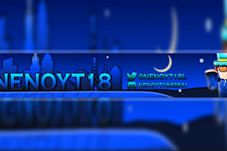 design a banner digital art of your roblox character