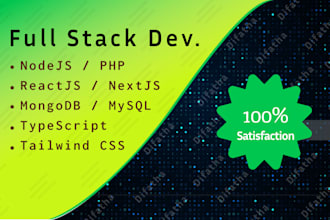 create website in nodejs, nextjs, reactjs, mongo, mysql ,tailwindcss, full stack
