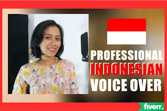 be professional indonesian voice over