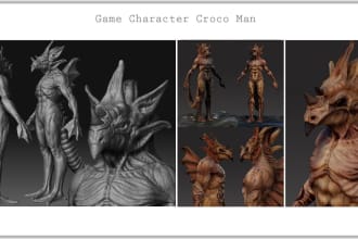 do for you zbrush sculpting high poly modeling and texture