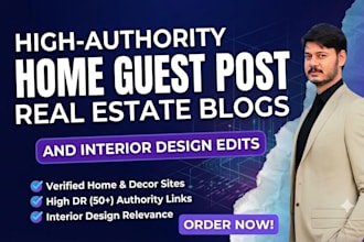 do home improvement guest post on high da real estate blogs