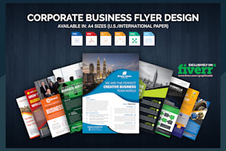 design a professional corporate business brochure or flyers