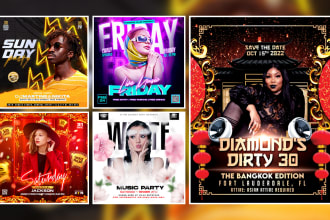 do music nightclub hip hop dj concert poster design