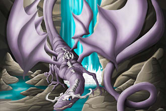 illustrate fantasy characters, creatures and monsters