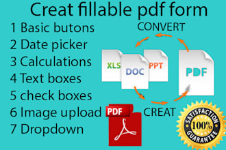 create fillable pdf form