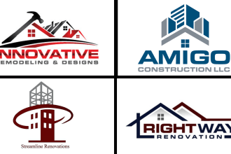 design elegant home renovation decor and handyman logo