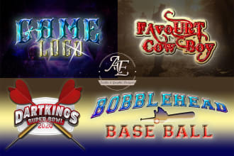 design 3d gaming text logo, twitch log, 3d typography