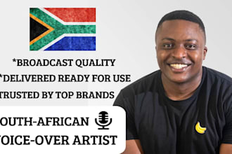 professionally record a south african male voice over