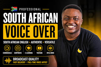 record a professional south african voice over