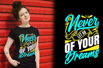 do eye catching typography tshirt design