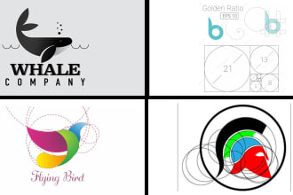 design minimal, geometric golden ratio logo