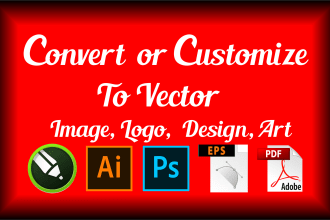 convert to vector tracing manual logo raster image design art line jpg png