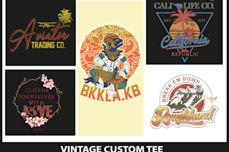 create awesome vintage custom t shirt design